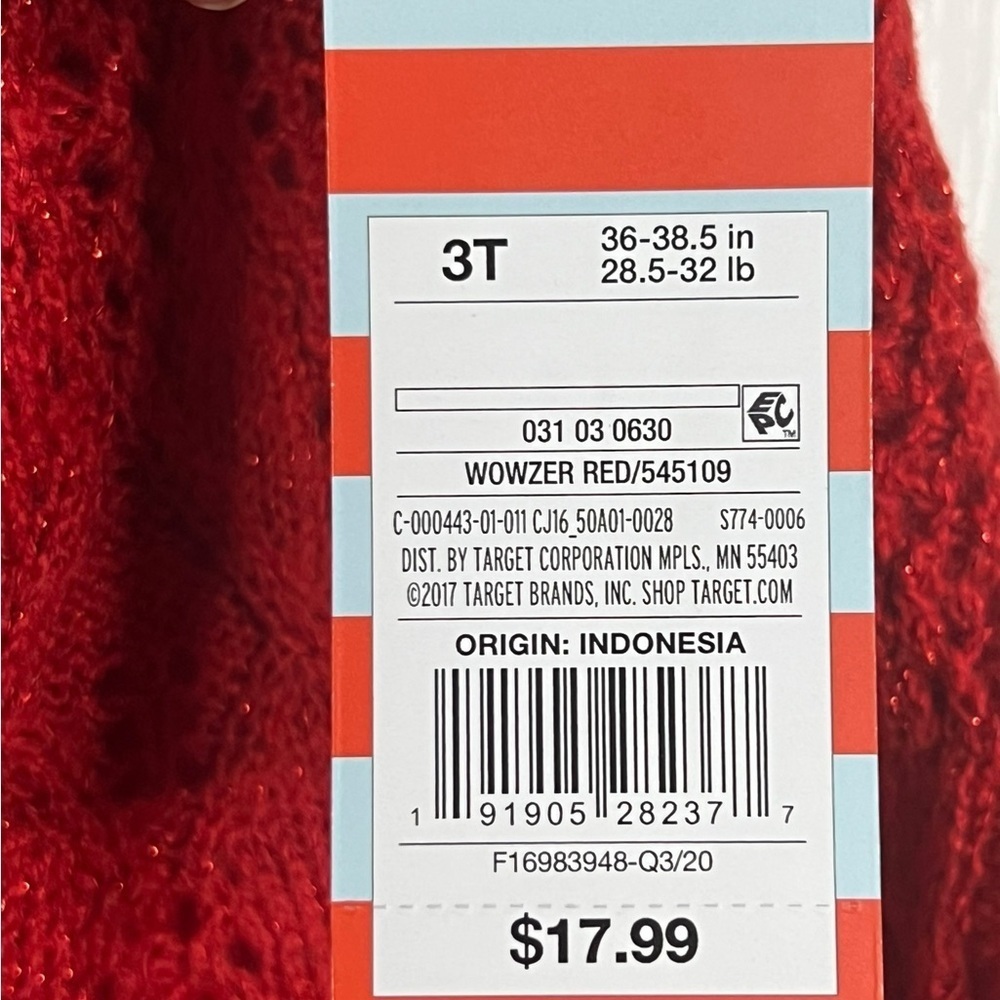 NWT - Cat & Jack Girls crochet red dress - Size 3T - Picture 5 of 8